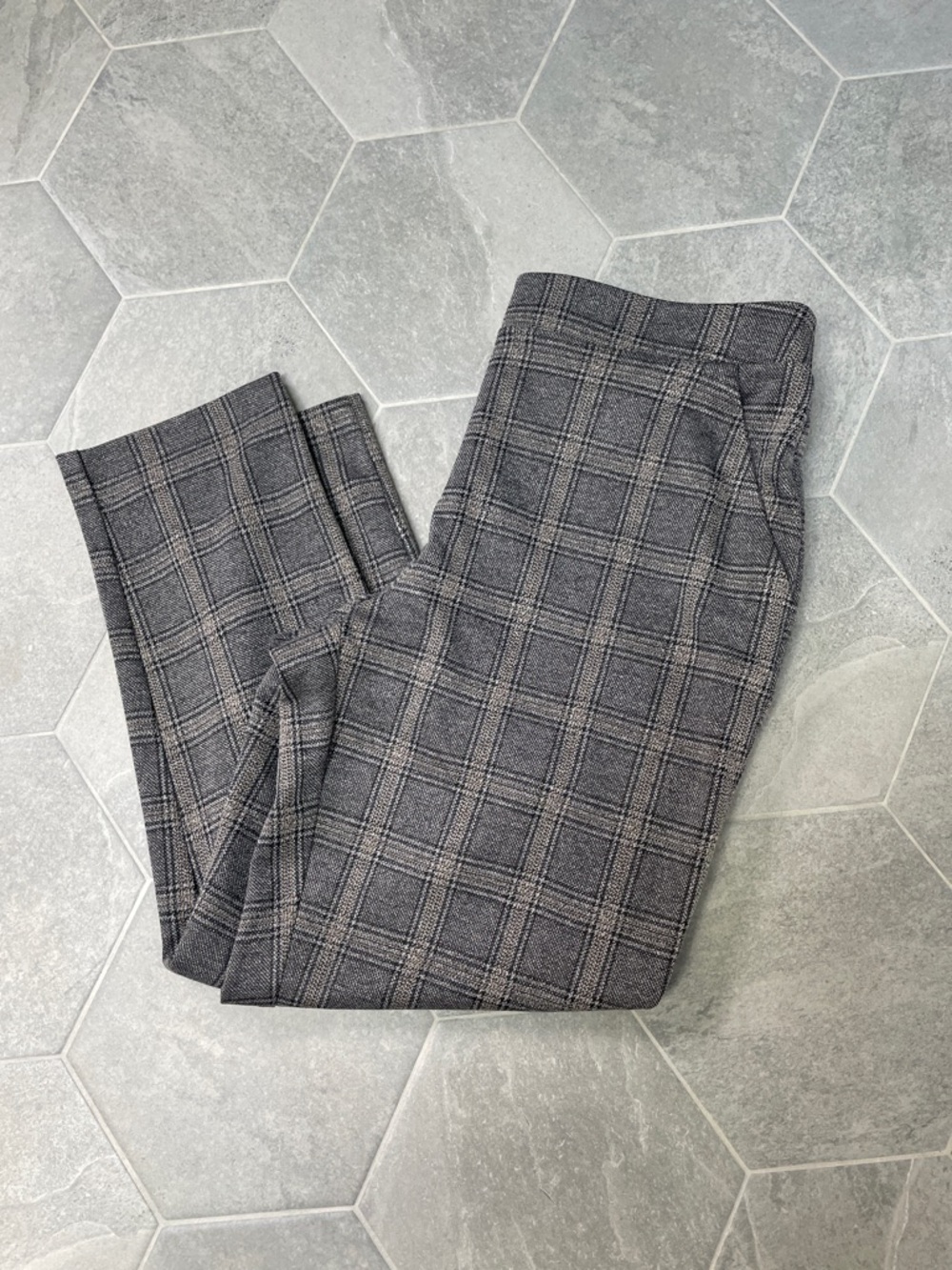 Nine West Bi-Stretch Pull-On Plaid Ankle Pants – Women’s Large – NWT